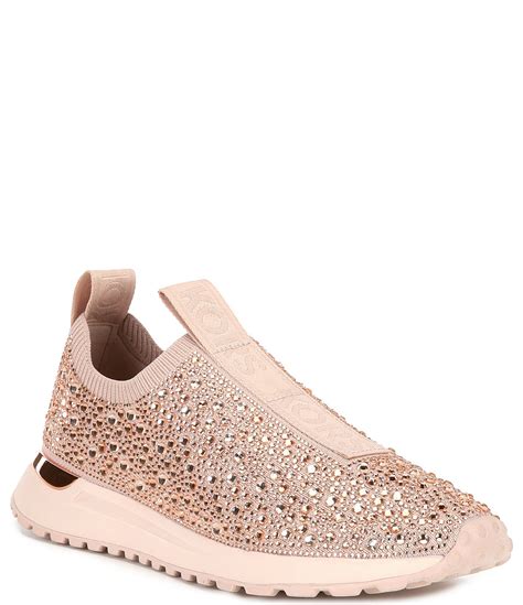 michael kors brown slip on sneakers|michael kors stretch knit sneakers.